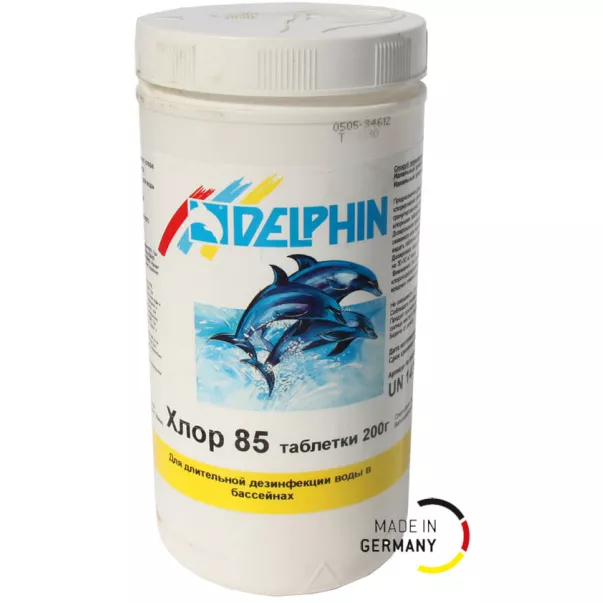 Delphin хлор 85 длительного действия в таблетках, 200г, 1кг