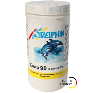 Delphin хлор 90 длительного действия в таблетках (20г), 1кг