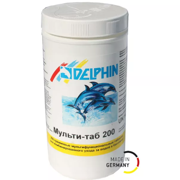 Delphin мульти-таб 200 хлор длительного действия в таб (200г), 1кг