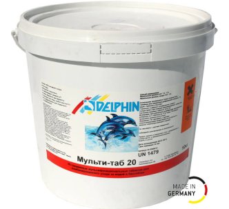 Delphin 4в1 хлор тривалої дії у таблетках 200г, 5кг