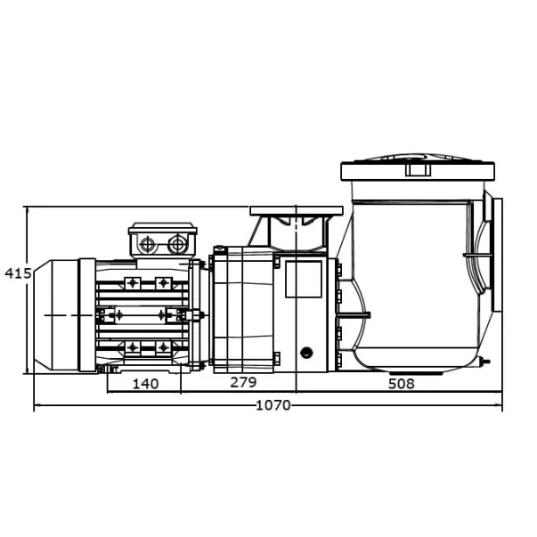 Aquaviva AQP 7.5 100 м3 / год насос для басейну - Фото №3