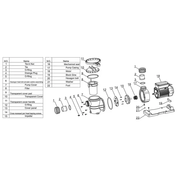 AquaViva LX STP120M 13 м³/год, 0,9 кВт, 230 В насос для басейну - Фото №3