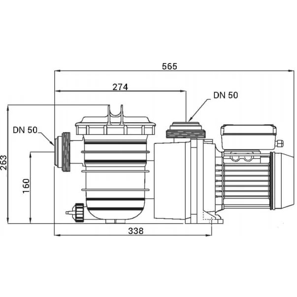 Pentair Swimmey SW-8M 4 м³/час, 0,18 кВт, 230 В насос для бассейна - Фото №11