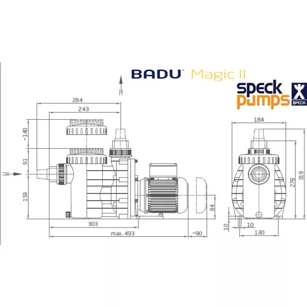 Speck BADU Magic 6 м3/год, 0,25 кВт, 230 В насос для басейну - Фото №2