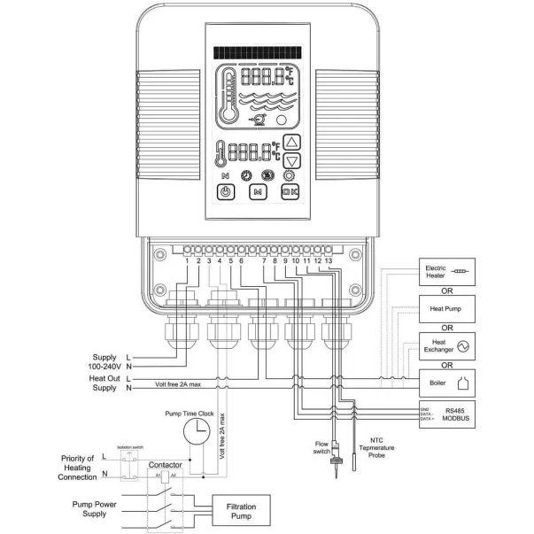 Elecro Heatsmart Plus цифровий контролер теплообмінника G2SST + датчик потоку та температури - Фото №2