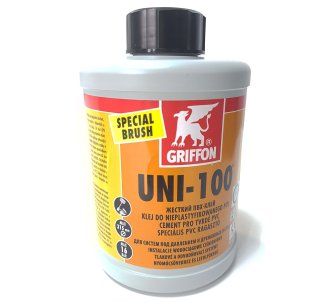 Griffon UNI 100, 500 гр клей для труб ПВХ