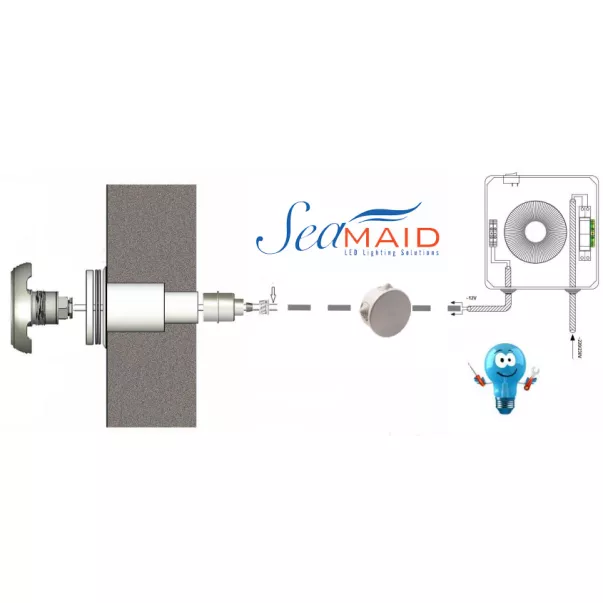 SeaMAID 24 Вт, білий світлодіодний прожектор для басейнів - Фото №2