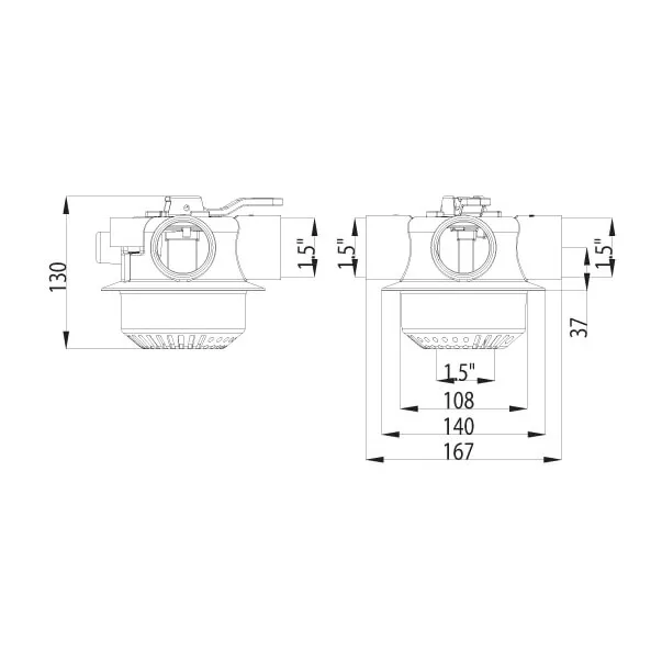 Emaux MPV16 чотирьохпозиційний кран для фільтрів серії FSU і FSP390 - Фото №3