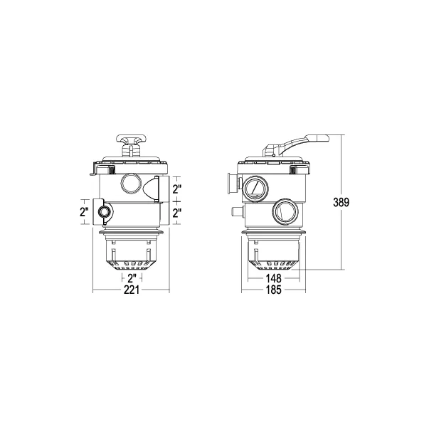 Emaux MPV08 шестипозиційний кран для фільтрів серії MFV, V, P і Max - Фото №4