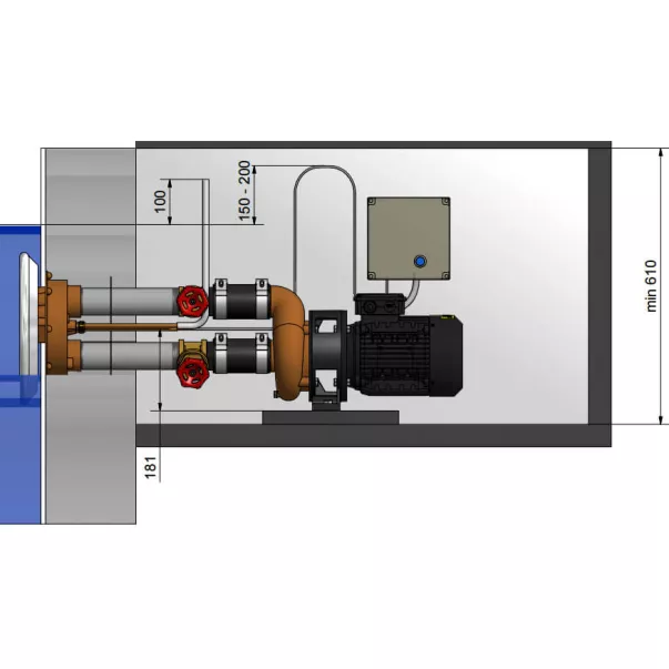 Pahlen Jet Swim 2000 78 м3/год протитечія для басейну під бетон/лайнер - Фото №6