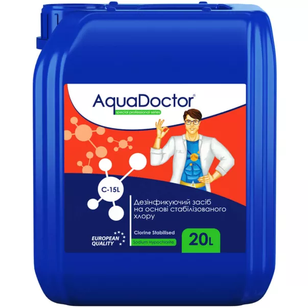AquaDoctor C-15L рідкий стабілізований хлор 20 л