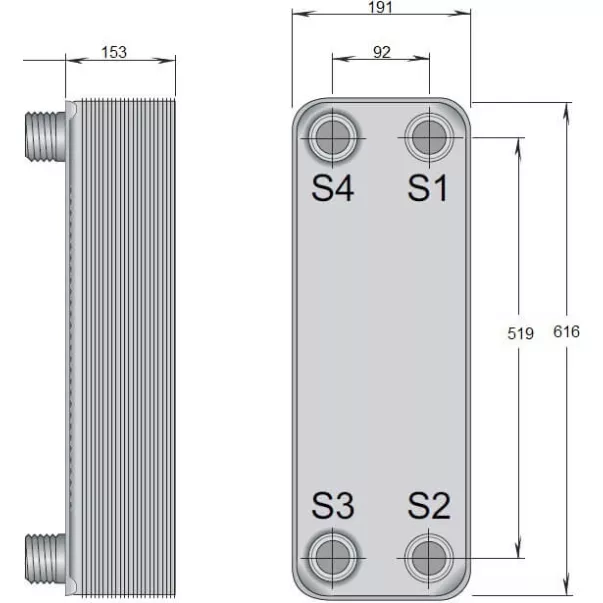 Pahlen CB110-54L 600 кВт пластинчатый теплообменник для бассейна - Фото №2