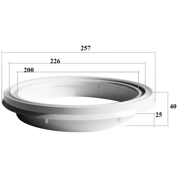 Кругла рамка для скиммера Kripsol RSK021.A / R1230021.0 - Фото №2