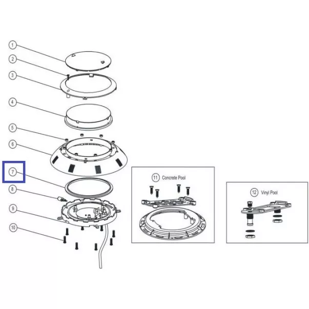 Уплотнительное кольцо для LED прожектора Emaux UL-P100 2021004 - Фото №2