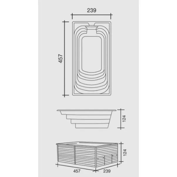 USSPA Swim M 457*239см гидромассажный бассейн  - Фото №9