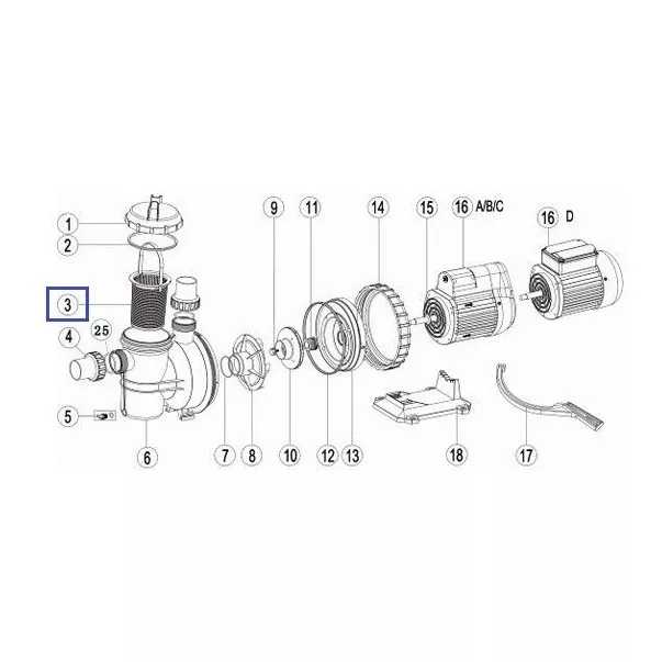 Корзинка префильтра насоса Emaux SC/SD 89021701 - Фото №3