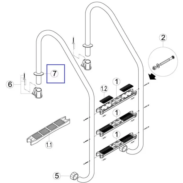 Декоративный фланец для лестниц Kripsol RES050.R  - Фото №2
