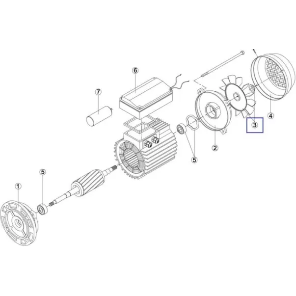 Вентилятор охолодження електро двигуна насоса Kripsol FAN MEC71 - RBM1030.22R - Фото №2
