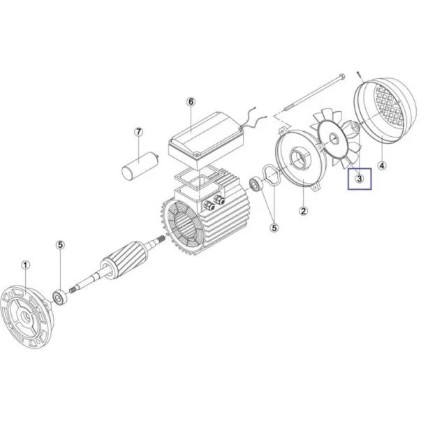 Вентилятор охолодження електро двигуна насоса Kripsol FAN MEC80 D14 - RBM1030.32R - Фото №2