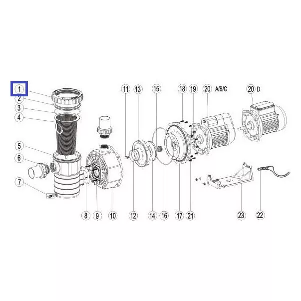 Крыльчатка для насоса Hayward Power-Flo II/ PowerLine 0,33 НР (SPX8125T) - Фото №3