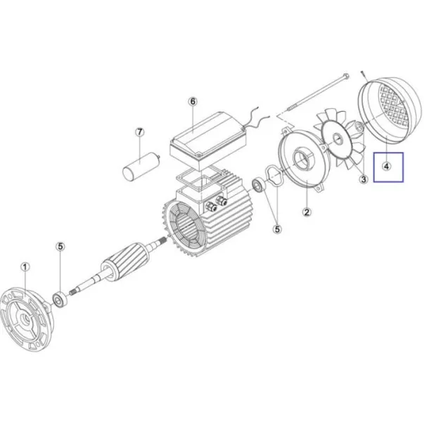 Кожух (кришка) вентилятора охолодження двигуна насоса Kripsol CK-100 (МЕС -71) 7502.A / RBM1040.22R - Фото №2