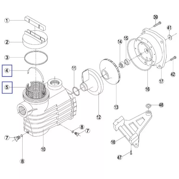 Корзинка префильтра для насоса Kripsol EP - Rep 190.A/ RBH0003.04R (RPUM0005.04R) - Фото №2