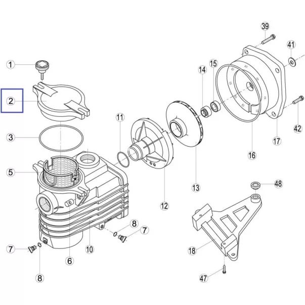 Кришка префільтр насоса Kripsol OK RBH0002.01R - Фото №2