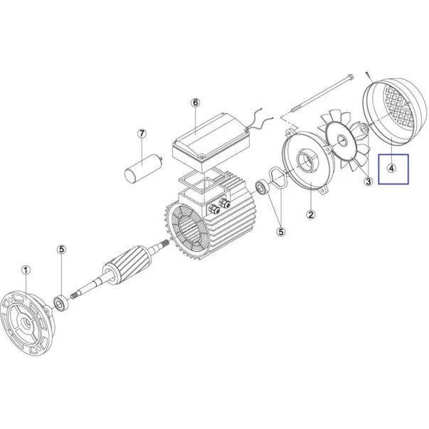 Кожух (кришка) вентилятора охолодження для насоса Kripsol KA / KAP-250,300 (МЕС -80) 7503.A / RBM1040.32R (RMOT0004.03R) - Фото №2