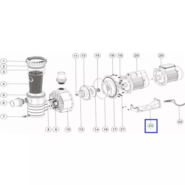 Подставка для насоса Emaux серии SB20, SB30 1111031 - Фото №2