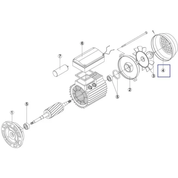 Кожух (крышка) металл вентилятора насоса Kripsol KA/KAP-550 (МЕС -100) 7505.A/ RBM1040.52R - Фото №2