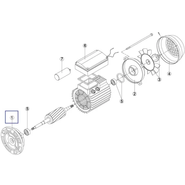 Крышка передняя электро двигателя насоса Kripsol OK/CK/KS/EP/KAP/KA RBM1010.30R - Фото №4