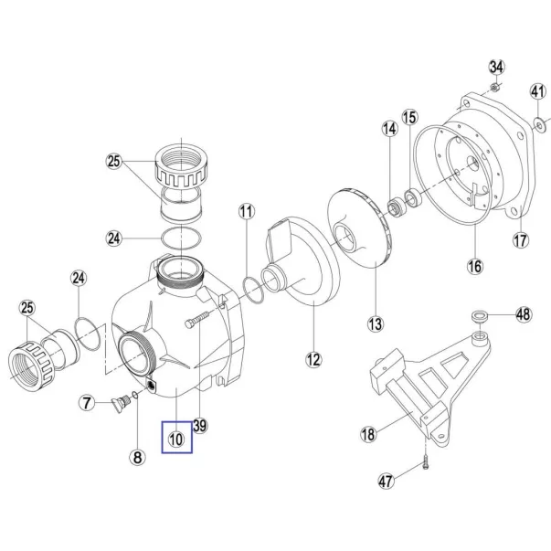 Корпус насоса Kripsol KNG - RBH0010.05R (RPUM0010.06R) - Фото №2