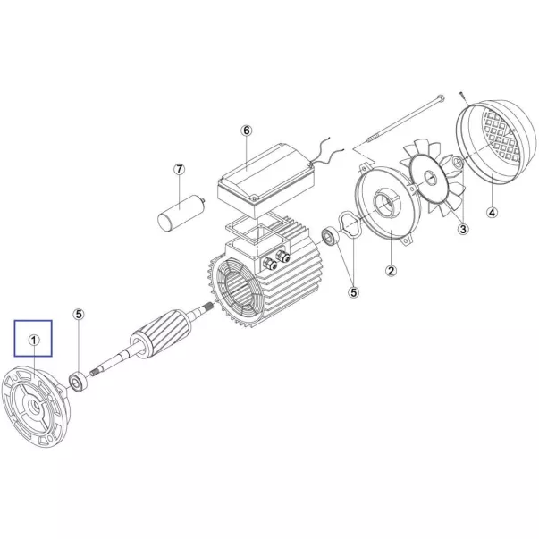 Крышка передняя электрического двигателя насоса Kripsol KAP/KA/KAN/KT MEC100 - RBM1010.50R - Фото №2