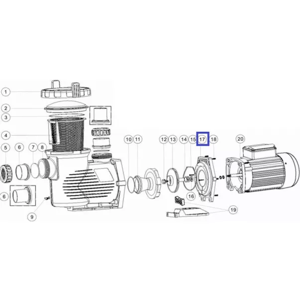 Фланець насоса Emaux EPH 1020017 - Фото №2