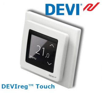 Терморегулятор для теплої підлоги DEVIreg ™ Touch, білий