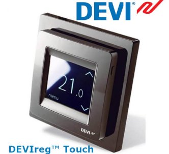 Термо регулятор для теплых полов DEVIreg ™ Touch, черный