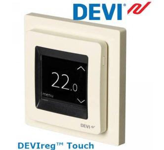 Термо регулятор для теплых полов DEVIreg ™ Touch, айвори 