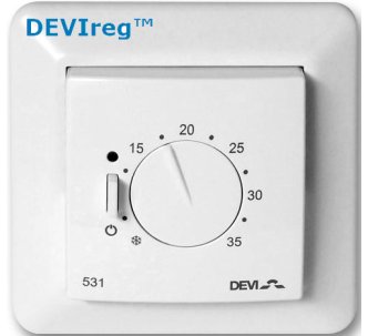 Терморегулятор для теплої підлоги DEVIreg 531 + датчик кімнатної температури