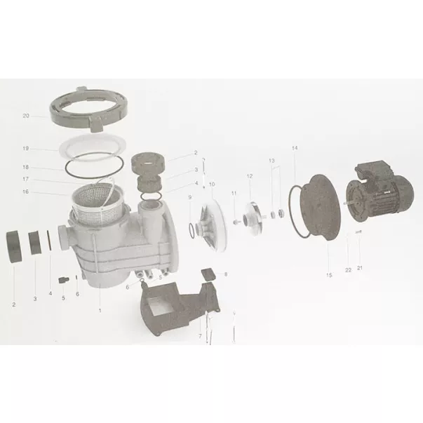 Gemas Streamer 2010 STRN-80M 21,7 м3/година, 0,85 кВт, 230 В насос для басейну - Фото №8