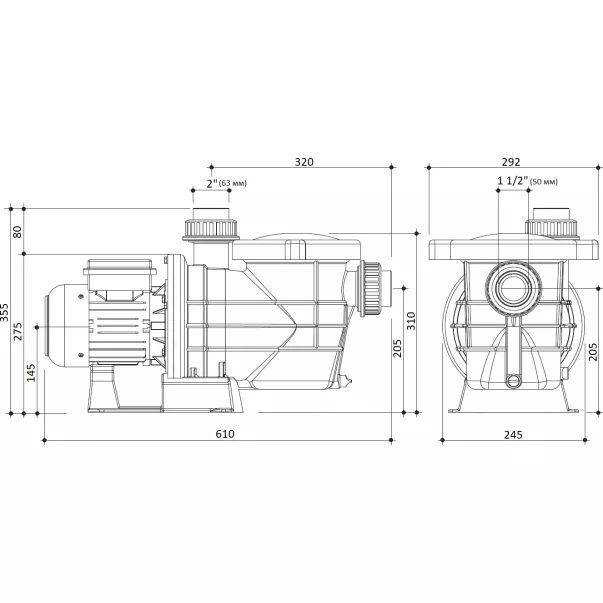 Gemas Streamer 2010 STRN-80M 21,7 м3/година, 0,85 кВт, 230 В насос для басейну - Фото №11