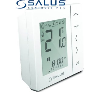 Salus VS20WRF беспроводной термостат для теплого пола с цифровой индикацией 4 в 1 цвет белый