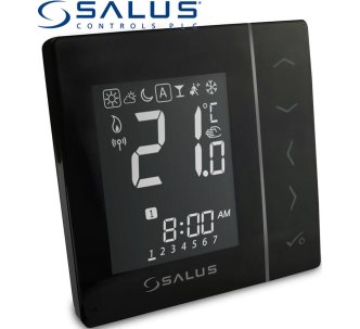 Salus VS20WRF беспроводной термостат для теплого пола с цифровой индикацией 4 в 1 цвет черный