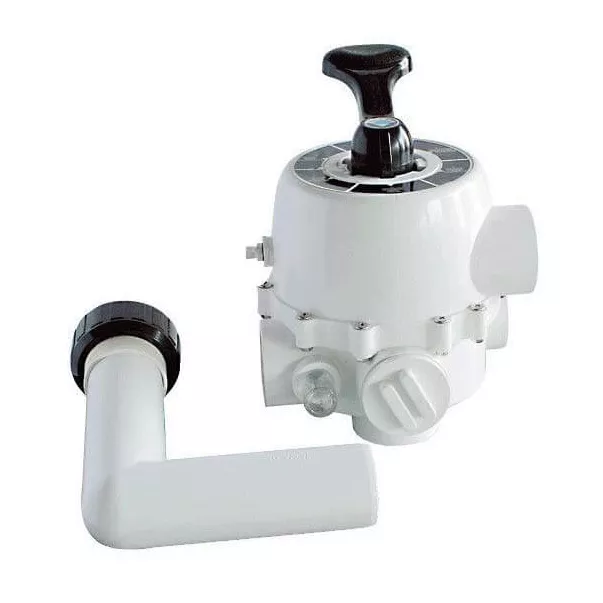 Шестипозиционный кран Emaux MPV04 из ABC, резьба 2'', боковое подключение, для фильтров серии Emaux серии S
