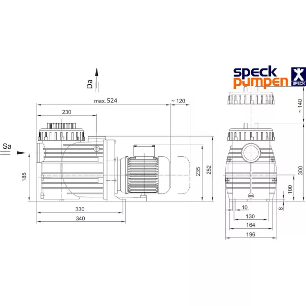 Speck BADU Magna 8 м3/час, 0,3 кВт, 230 В насос для бассейна - Фото №3