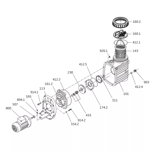 Speck BADU Magna 14 м3/час, 0,65 кВт, 230 В насос для бассейна - Фото №2