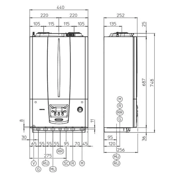 Immergas Vitrix Tera 24 Plus 24 кВт котел одноконтурный конденсационный газовый - Фото №5