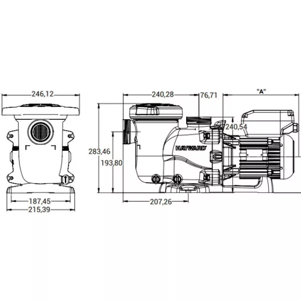 Hayward Max-Flo XL SP2315VSTD 18.2 м3/час, 0,95 кВт, 230 В насос для бассейна с переменной скоростью - Фото №3