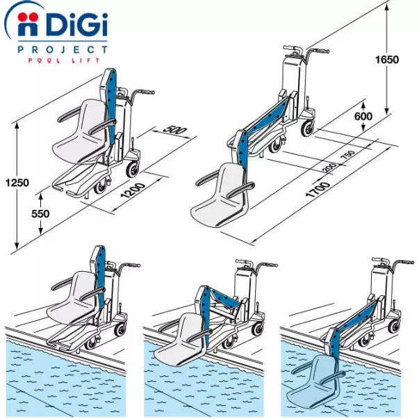 Digi Project Bluone ліфт-підйомник для людей з обмеженими здібностями - Фото №2