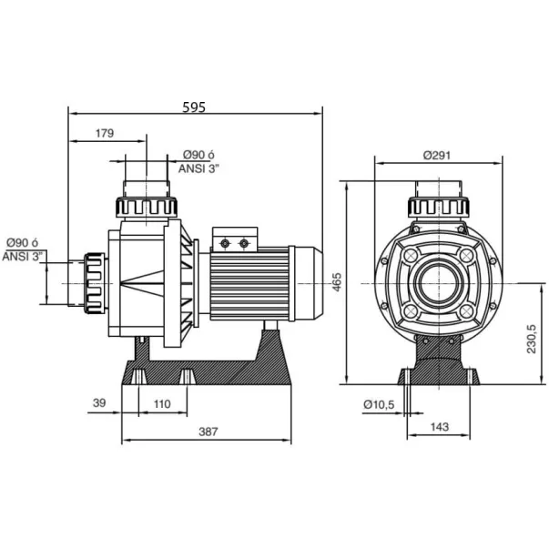 Насос Kripsol KA550, 78м3/час, 4,71 кВт, 400В - Фото №3