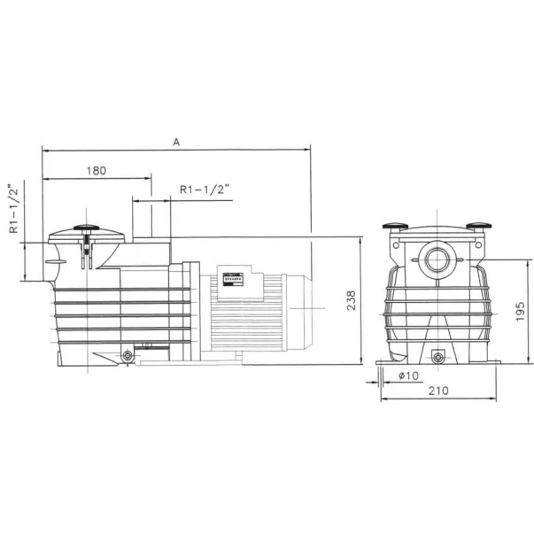 Kripsol OK 71 T1.B 11,9 м3/год, 0,75 кВт, 400 В насос для басейну - Фото №4